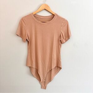 Women's Tan Short Sleeve Top